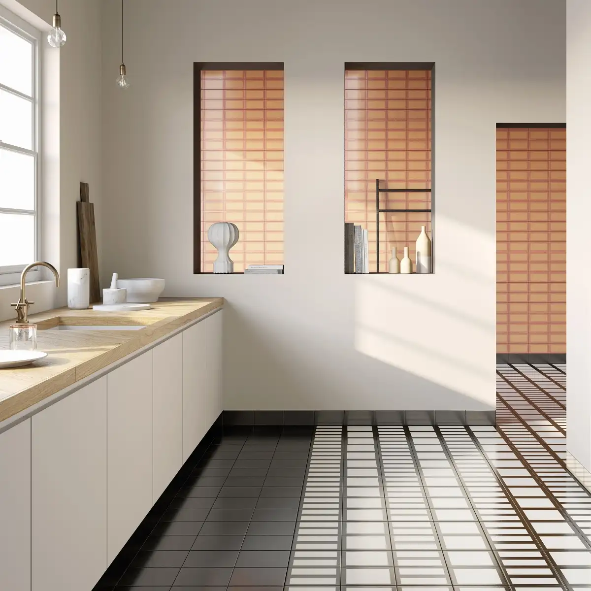 MUTINA MARGHERITA MARGHE BLACK 20,5X20,5